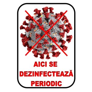Set de 2 indicatoare A5 - AICI SE DEZINFECTEAZĂ PERIODIC!
