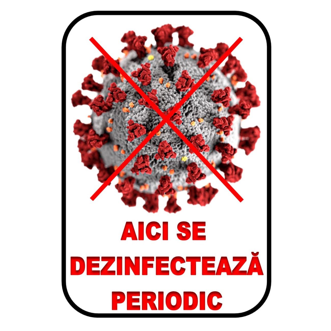 Set de 2 indicatoare A5 - AICI SE DEZINFECTEAZĂ PERIODIC!