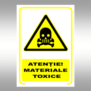 Set de 2 indicatoare A5 - ATENȚIE! MATERIALE TOXICE