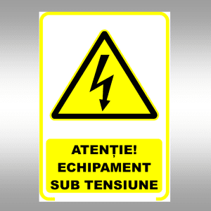 Set de 2 indicatoare A5 - ATENȚIE! ECHIPAMENT SUB TENSIUNE