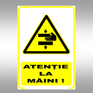Set de 2 indicatoare A5 - ATENȚIE! LA MÂINI