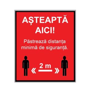 Set de 2 indicatoare A5 - AȘTEAPTĂ AICI!