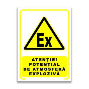 Set de 2 indicatoare A5 - ATENȚIE! POTENȚIAL DE ATMOSFERĂ EXPLOZIVĂ