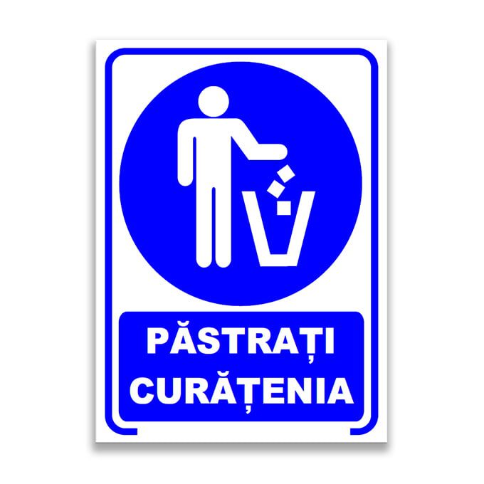 Set de 2 indicatoare A4 - PĂSTRAȚI CURĂȚENIA