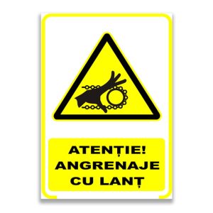 Set de 2 indicatoare A5 - ATENȚIE! ANGRENAJE CU LANȚ