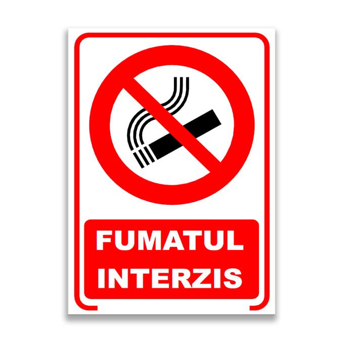 Set de 2 indicatoare A5 - FUMATUL INTERZIS