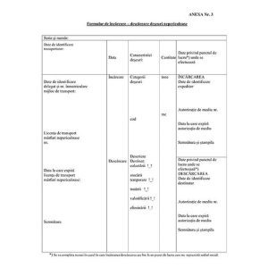 ANEXA 3 - încărcare-descărcare deșeuri nepericuloase