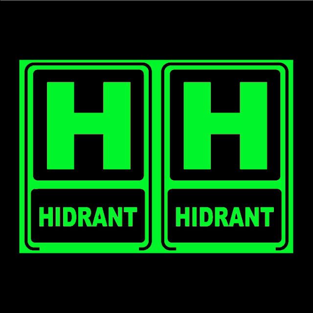Set de 2 indicatoare PVC A5 fotoluminescente - HIDRANT - imagine 2