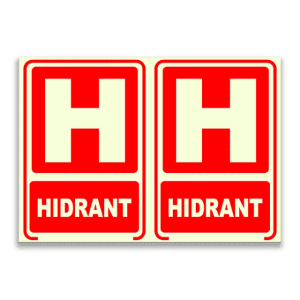 Set de 2 indicatoare fotoluminescente - HIDRANT A5