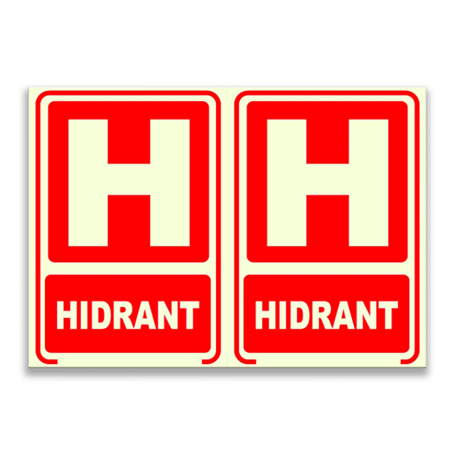 Set de 2 indicatoare fotoluminescente - HIDRANT A5